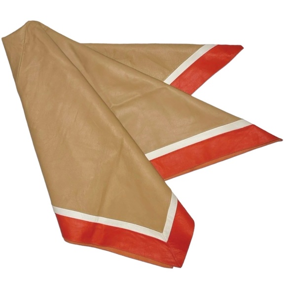 CÉLINE LAMBSKIN LEATHER FOULARD SCARF BY PHOEBE PHILO - Picture 2 of 8